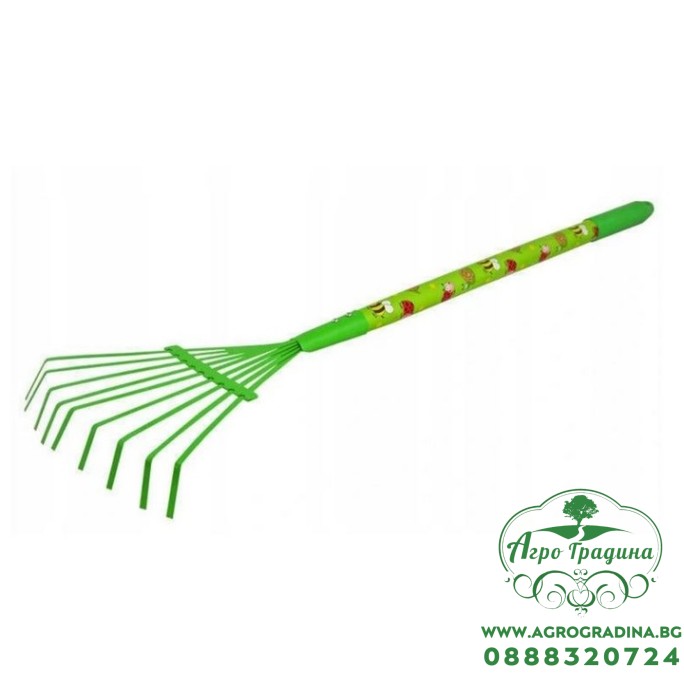 Детско гребло за листа с дълга дръжка - 74 см