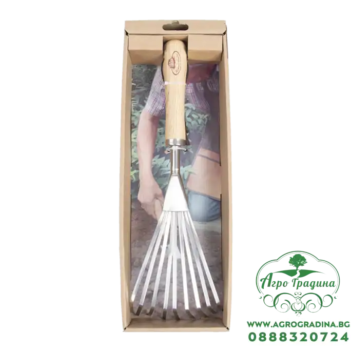 Гребло от неръждаема стомана с къса дръжка Esschert Design