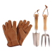 Комплект градински инструменти от неръждаема стомана Esschert Design - 3 части (ръкавици,лопатка,вилица)