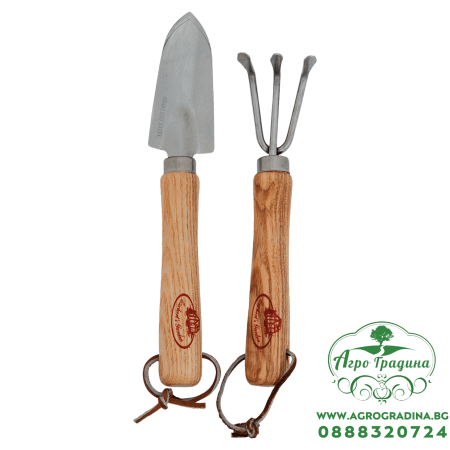 Комплект градински инструменти от неръждаема стомана Esschert Design - 2 части (лопатка и гребло)