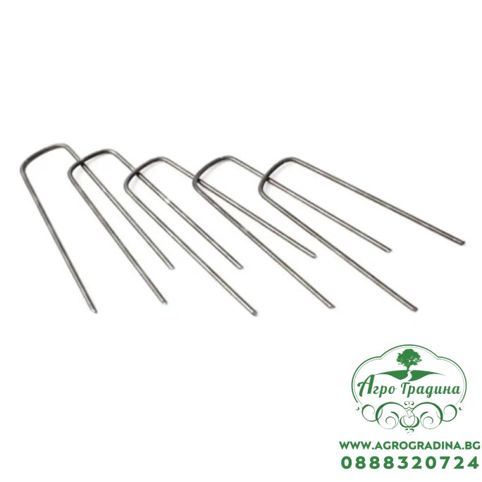 Метални скоби за закрепване  -  4х15 см - 40 броя