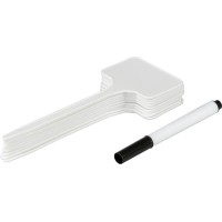 Табелки за надписване + маркер - 10 броя