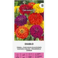 Циния Двойна Микс Диабло Zinnia elegans dahlienflora