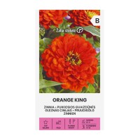 Циния оранжева Orange King Zinnia elegans dahlienflora