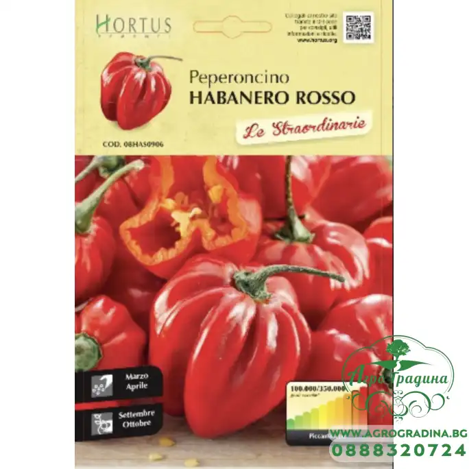 Лют Пипер Хабанеро Червен Peperoncino Habanero Rosso Лют Пипер Хабанеро Червен Peperoncino Habanero Rosso