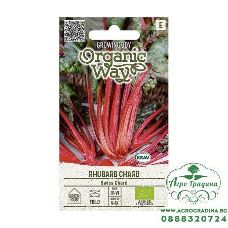 Органик Манголд Червен (тип ревен) / Beta vulgaris L Rhubarb Chard