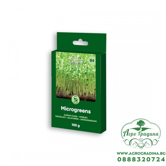 Семена за микро Градински Крес Lepidium sativum L - 100 гр