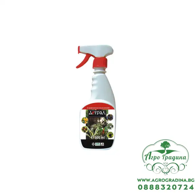 Детрал спрей за цветя и стайни растения – против въшки, акари и паяци (500 мл)