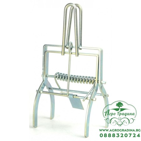 Метален поцинкован капан за къртици, плъхове и мишки - 20х15 см