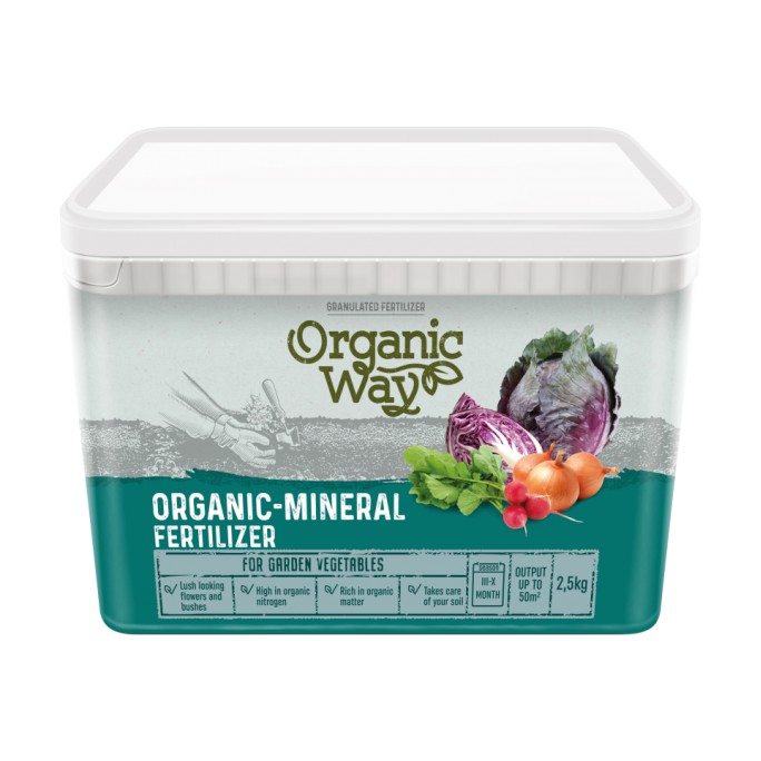 Гранулирана органично-минерална тор за градински зеленчуци / Organic-mineral fertilaizer 2,5 кг