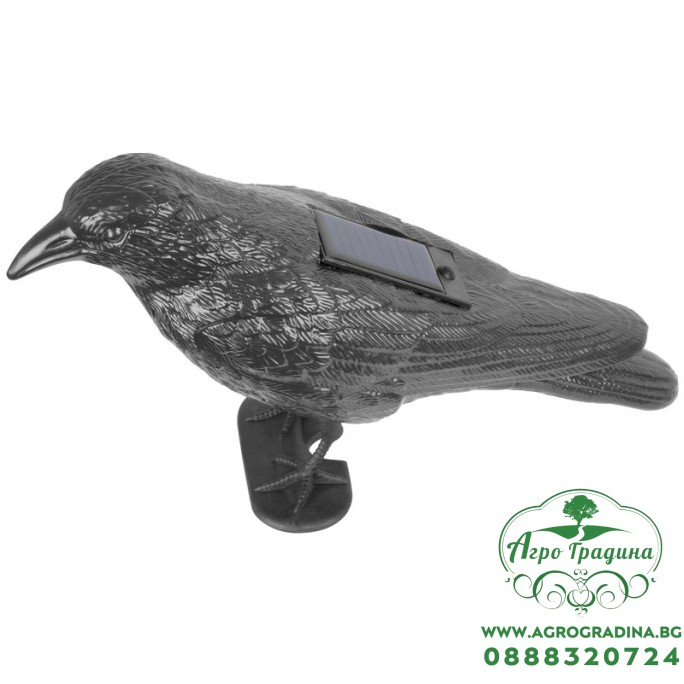 Соларен стоящ гарван за отблъскване на птици 