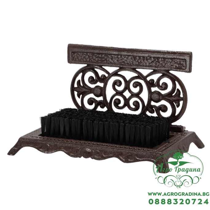 Чугунена стъргалка за обувки с четка