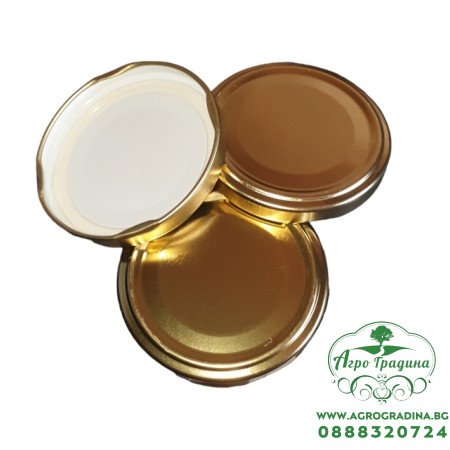 Капачки за буркани с винт ф 66 мм - златни