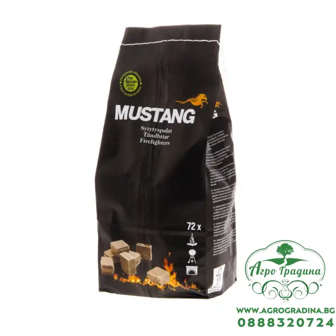 Еко разпалки за огън MUSTANG – 72 бр