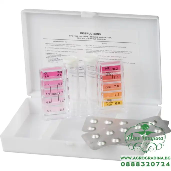 Тестер за басейн pH кислород – 20 бр таблетки