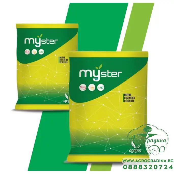 Органичен тор Myster Zolfo 3 с gelACT (биополимер от естествен произход и полизахариди) подпомага задържането на вода и хранителни вещества около корените - 25 кг