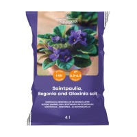 Почва за Теменужки, Бегонии и Каменно цвете Saintpaulia, Begonia and Gloxsinia soil - 4 кг