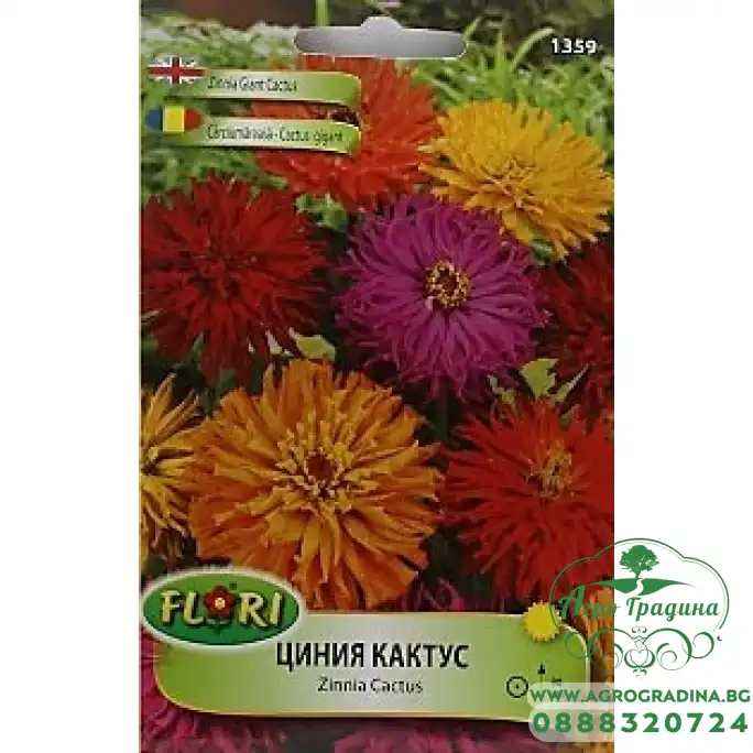 Циния кактус микс Zinnia cactus Циния кактус микс Zinnia cactus