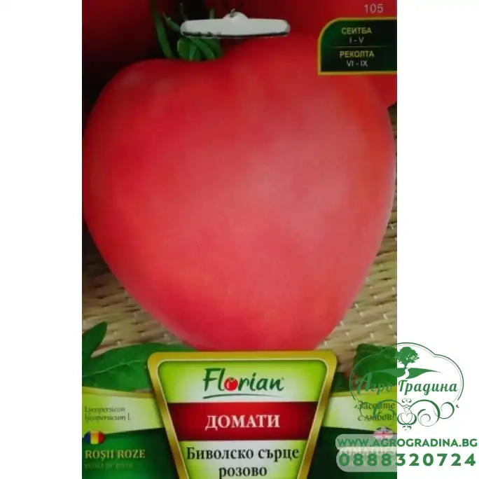 Домат Биволско сърце розово Домат Биволско сърце розово