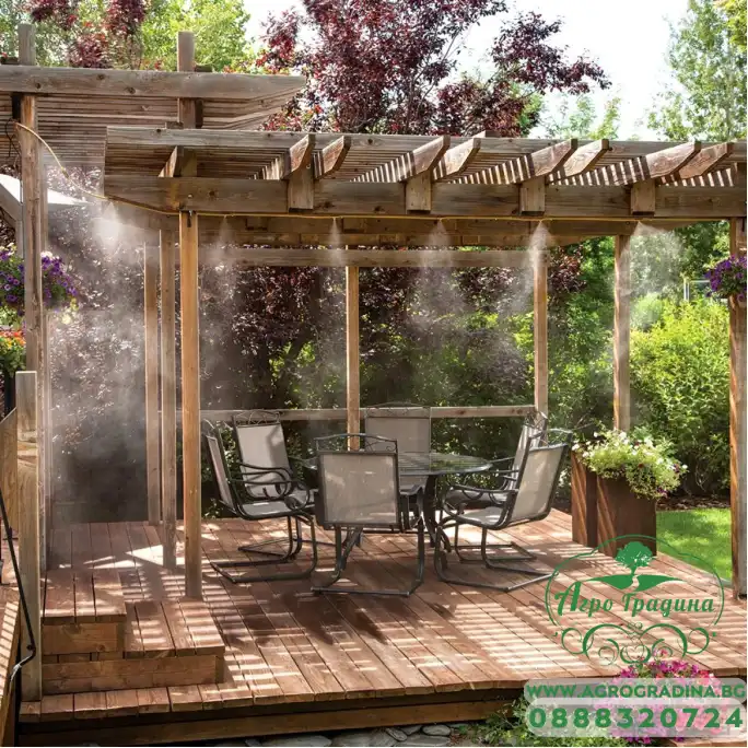 Система за охлаждане с водна мъгла (мъглуване) – 10 м - 10 дюзи