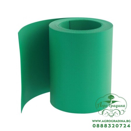 Градинска права бордюрна лента - зелена - 15 см/ 9 м