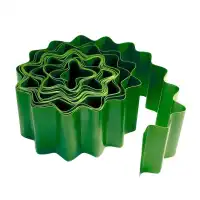 Градинска вълнообразна бордюрна лента - зелена - 20 см 9 м