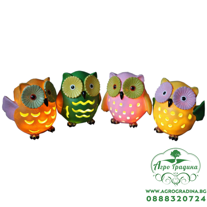 Соларна LED лампа, бухал