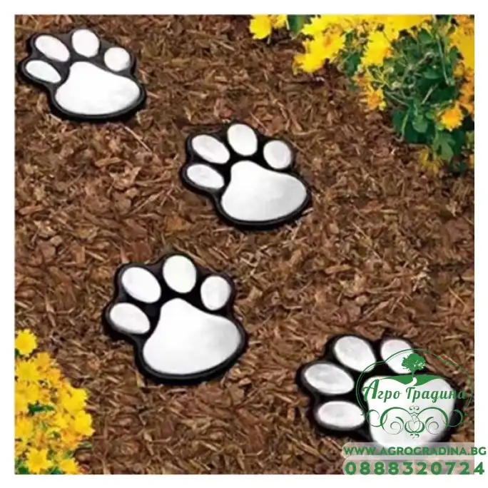 LED соларно тяло за земя Лапички PAW - студена светлина - 4бр. комплект LED соларно тяло за земя Лапички PAW - студена светлина - 4бр. комплект