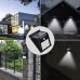 Соларен LED аплик 3W 6500K черен със сензор – Соларни лампи