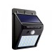 Соларен LED аплик 3W 6500K черен със сензор – Соларни лампи