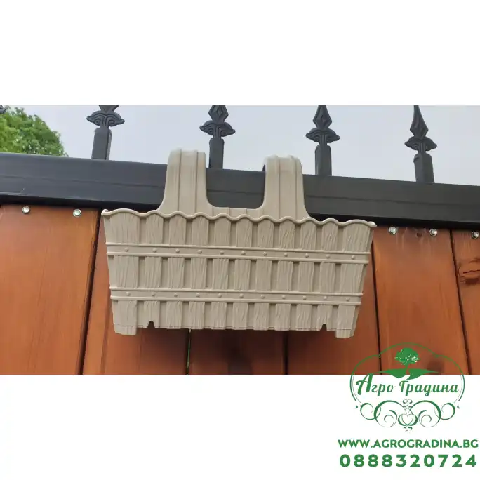 Саксия (Кашпа) тип кошничка с куки 39 см Саксия (Кашпа) тип кошничка с куки 39 см