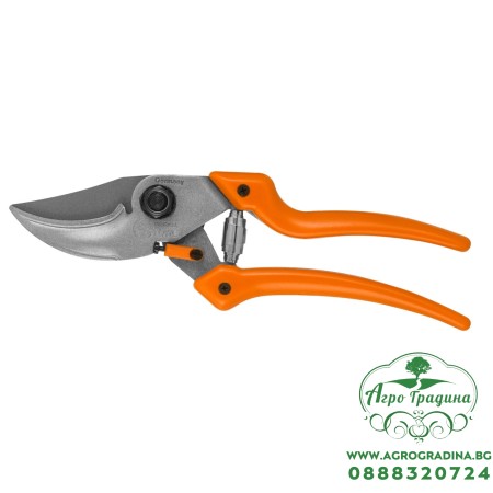 Лозарска ножица с външно прилежащ нож (тип байпас) с извита ръкохватка LOWE 9
