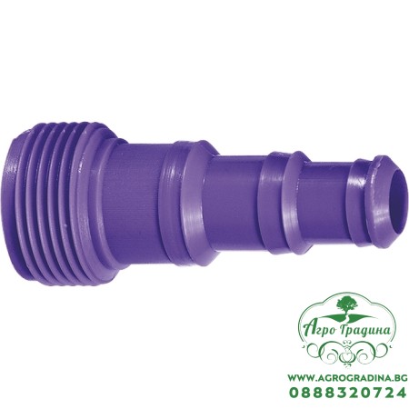 Адаптер за маркуч 1/2-3/4, външна резба 3/4, пластмасов