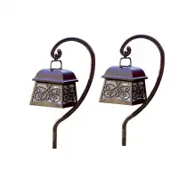 LED соларен фенер за земя PAST - 2бр. комплект