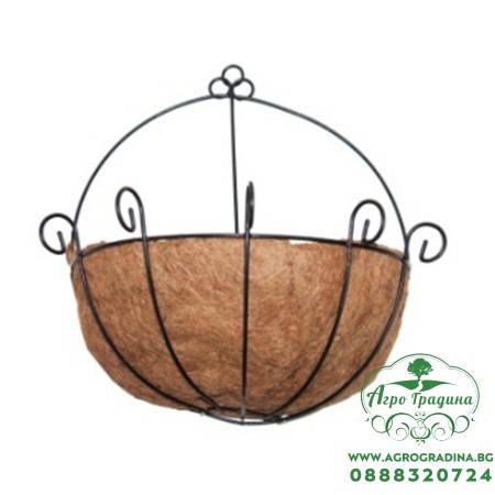 Стенна кашпа (Ковано желязо с кокос)