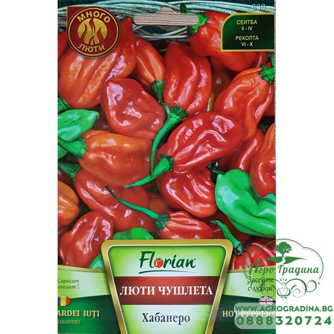 Много люти чушлета - хабанеро ред (червени)