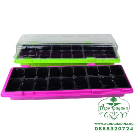 Двоен пакет Мини оранжерия 2бр х 18 бр гнезда с капак