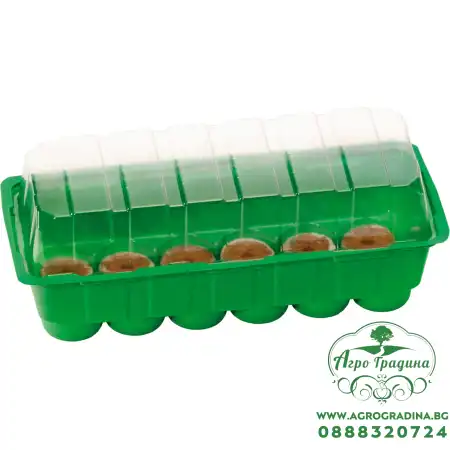 Мини оранжерия с капак и 10 бр торфени шайби
