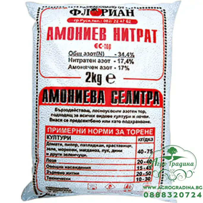 Амониев нитрат (амониева селитра) - NH₄NO₃ Амониев нитрат (амониева селитра) - NH₄NO₃