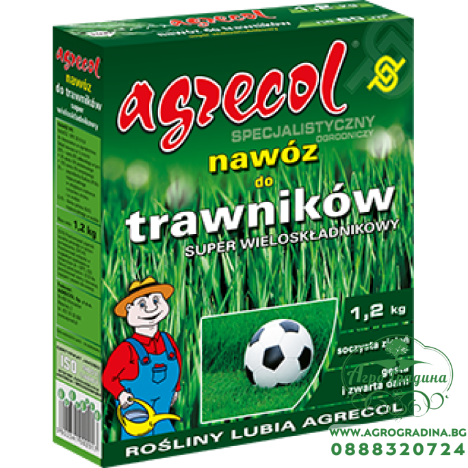 Agrecol - Тор за тревни площи - бърз килимен ефект - 1,2 кг