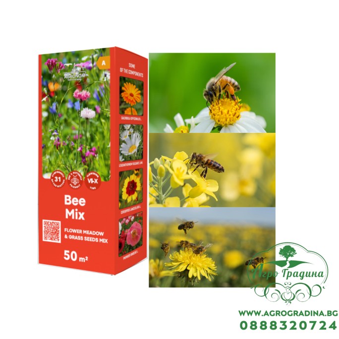 Цветна поляна за Пчели (31 вида цветя) Bee mix – Хоби опаковки
