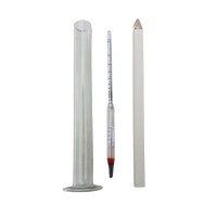 Спиртомер с температурна корекция 0–100° + цилиндър 250 мл