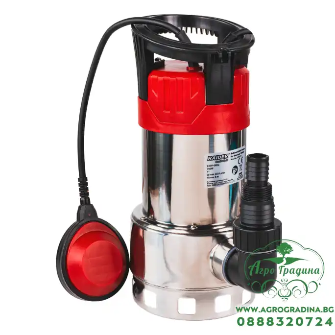 Помпа водна потопяема 750W 1" 233L/min 8m INOX RD-WP64 Помпа водна потопяема 750W 1" 233L/min 8m INOX RD-WP64