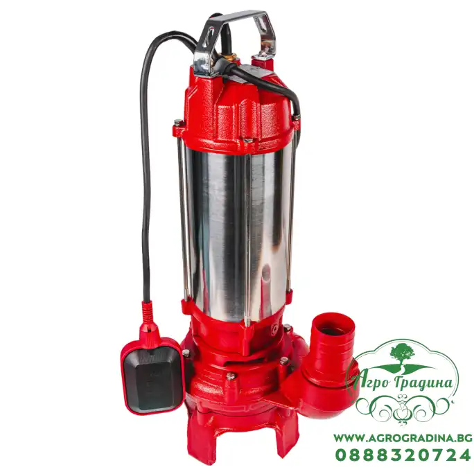 Помпа водна мръсна вода 1100W2"230L/min15m нож INOX RD-NWP88 Помпа водна мръсна вода 1100W2"230L/min15m нож INOX RD-NWP88