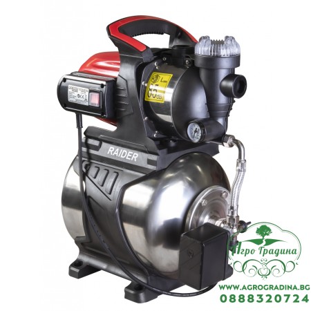 Хидрофор 1200W 1" max 64L/min 3bar 48m Inox+ RD-WP1200S