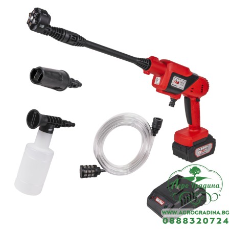 R20 Водоструйка 2,5MPa 3,3L/min 4Ah 6в1 дюза RDP-CHPC20