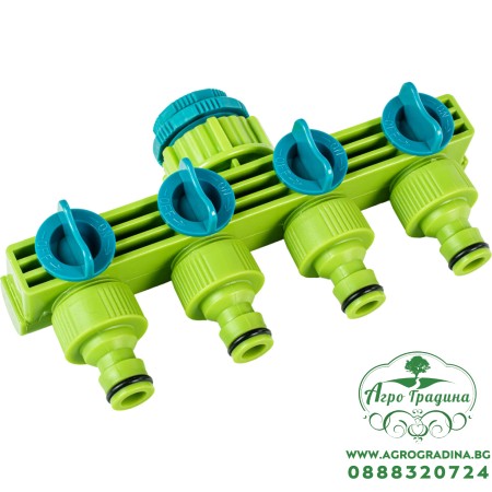 Разклонител 4 изхода със стоп 1/2"-3/4" TG