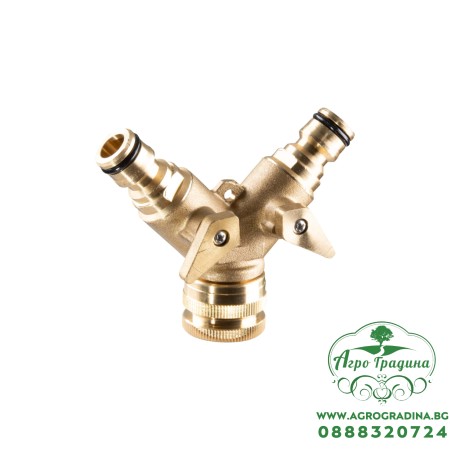 Разклонител-бърза връзка, 3/4",1/2" вътрешна резба,месинг TG
